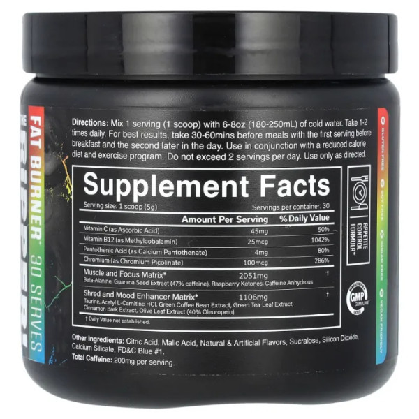 Жироспалювач, The Ripper, JNX Sports, зі смаком кислої цукерки, 150 г