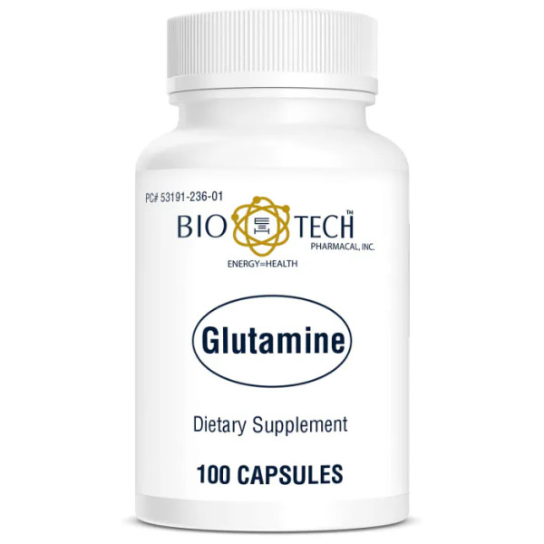 Глутамин, Glutamine, Bio-Tech, 100 капсул