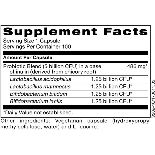 Пробиотики, Vital-Plex, Klaire Labs, 100 капсул