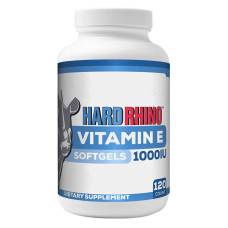 Витамин E 1000 МЕ, Hard Rhino Vitamin E, 120 гелевых капсул