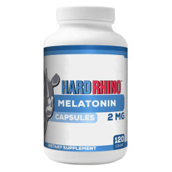 Мелатонін 2 мг, Hard Rhino Melatonin, 120 вегетаріанських капсул