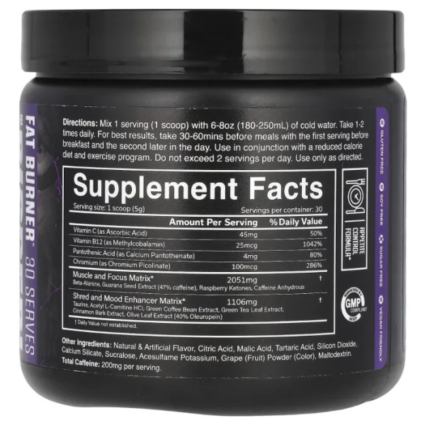 Жироспалювач, The Ripper, JNX Sports, зі смаком темного винограду, 150 г