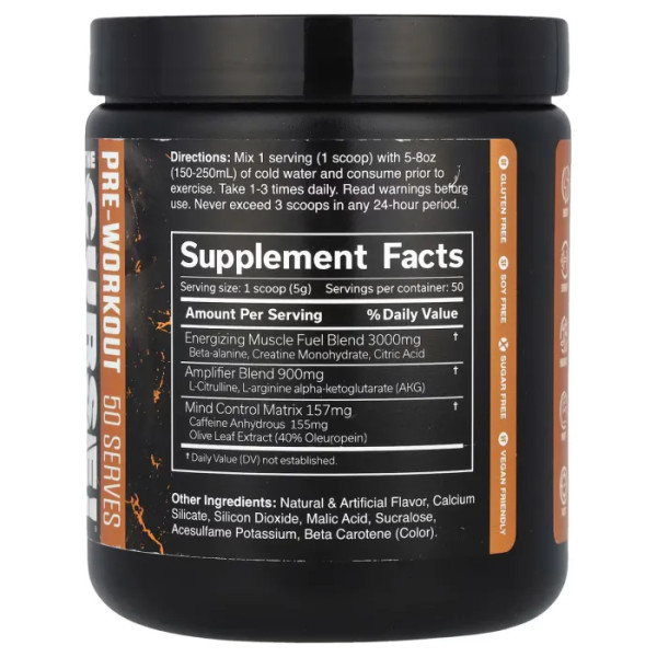 Передтренувальний комплекс, The Curse!® Pre-Workout, JNX Sports, апельсин та манго, 250 г