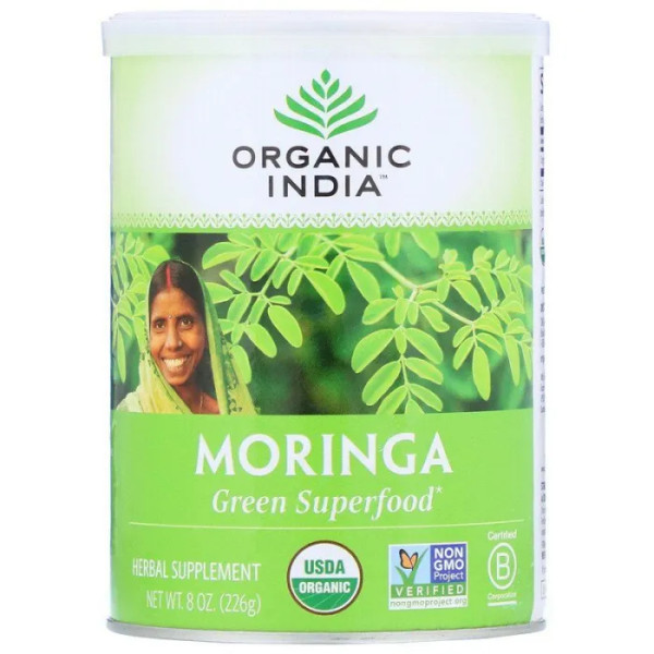 Моринга, Moringa, Organic India, органік, порошок, 226 г