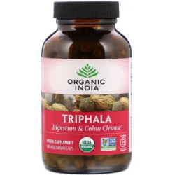 Трифала, Triphala Organic India, 180 вегетарианских капсул, для пищеварения и очищения кишечника