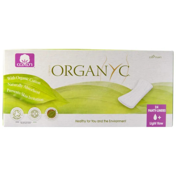 Щоденні прокладки з 100% бавовни, Panty Liners, Organyc, 24 шт
