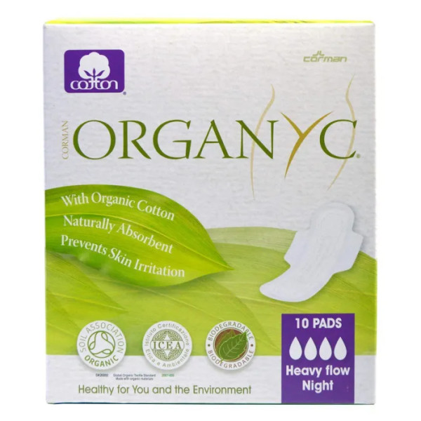 Гігієнічні прокладки, Cotton Pads, Organyc, органік, 10 шт