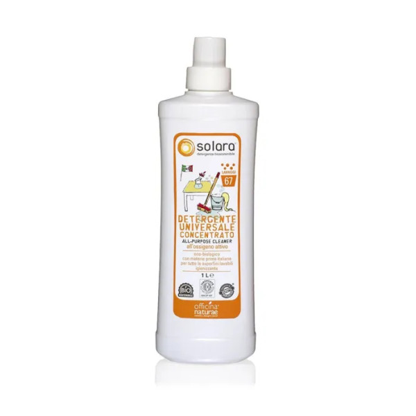 Очисник для всіх поверхонь, Solara Super Concentrated All-purpose cleaner, Officina Naturae, концентрований, універсальний, 1 л