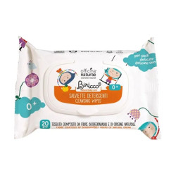 Дитячі вологі серветки 0+, Officina Naturae Biricco Cleansing Wipes, 20 шт