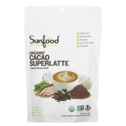 Какао для латте органическое, Sunfood Organic Cacao Superlatte, 170 г