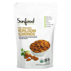 Мигдаль сирий органік, Heirloom Almonds Sunfood, 227 г