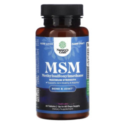 МСМ метилсульфонилметан, Nature's Craft MSM, максимальная сила 60 таблеток