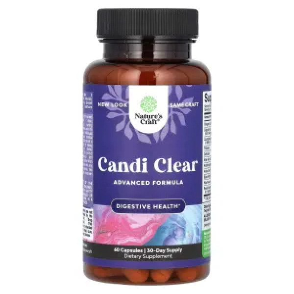 Підтримка травлення, Candi Clear, Nature's Craft, 60 капсул
