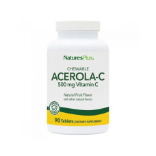 Вітамін С жувальний 500 мг, Nature's Plus Chewable Acerola-C, з біофлавоноїдами