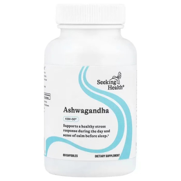 Ашваганда, Ashwagandha Extract, Seeking Health, екстракт, 467 мг, 60 вегетаріанських капсул