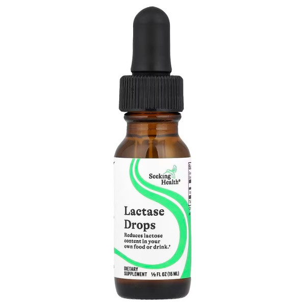Лактаза краплі, Lactase Drops, Seeking Health, 15 мл