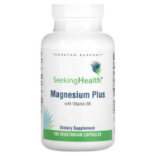 Магний + витамин B6, Seeking Health Magnesium Plus with Vitamin B6, 100 вегетарианских капсул