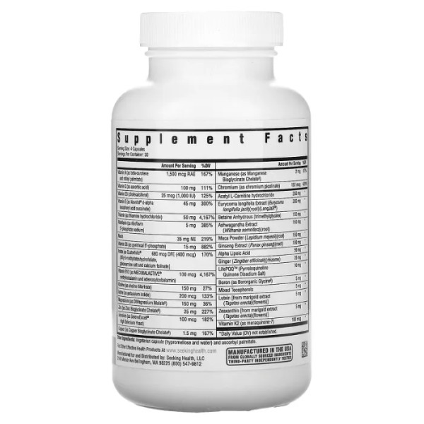 Мультивітаміни для чоловіків, Optimal Man, Seeking Health, 120 вегетаріанських капсул