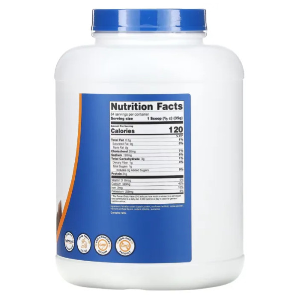 Казеїновий протеїн, Casein Protein, Nutricost, зі смаком шоколаду, 2268 г