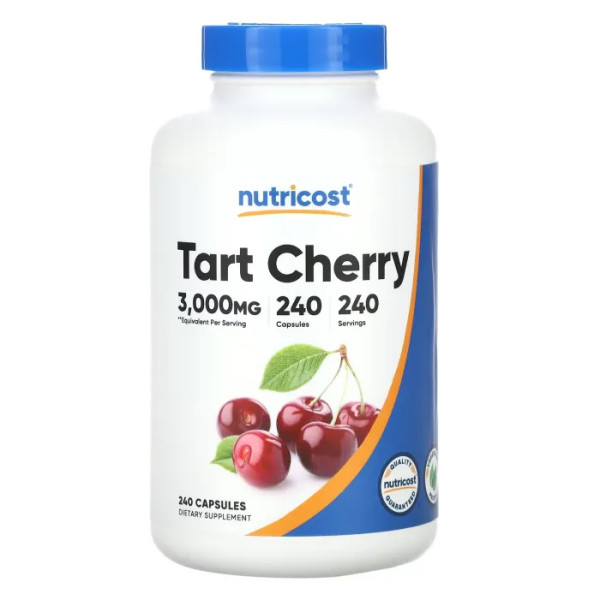 Екстракт вишні, Tart Cherry, Nutricost, 3000 мг, 240 капсул