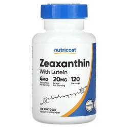 Зеаксантин с лютеином, Zeaxanthin with Lutein Nutricost, 120 капсул