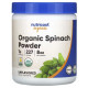 Шпинат, Organic Spinach, Nutricost, органік, порошок, без добавок, 227 г
