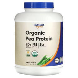 Гороховий протеїн органічний, Nutricost Organic Pea Protein, без добавок, 2268 г