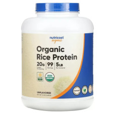 Рисовий протеїн, органічний, без добавок, Nutricost Organic Rice Protein, 2268 г