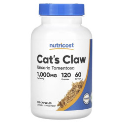 Кошачий коготь 1000 мг, Nutricost Cat's Claw, 120 капсул