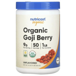 Ягоди годжі органічні, Nutricost Organic Goji Berry, порошок, 454 г