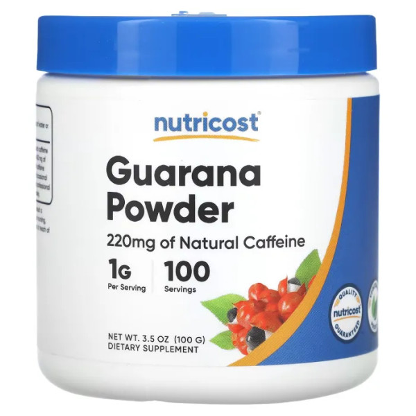 Гуарана в порошку, Guarana, Nutricost, 100 г
