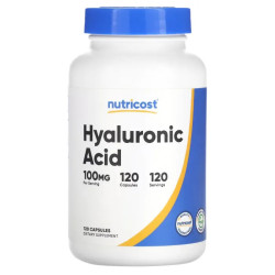 Гиалуроновая кислота 100 мг, Hyaluronic Acid Nutricost, 120 капсул