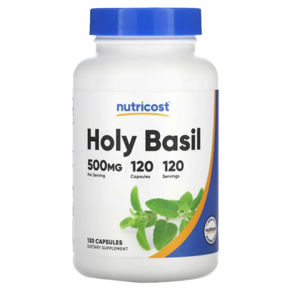 Базилік священний, екстракт, Holy Basil, Nutricost, 500 мг, 120 капсул