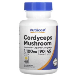 Кордіцепс 1100 мг, Nutricost Cordyceps, 90 капсул (550 мг у капсулі)