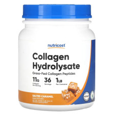 Колаген гідролізат, смак солона карамель, Nutricost Collagen Hydrolysate, 454 г