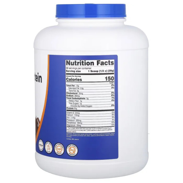 Сироватковий протеїн, ізолят, Whey Protein Isolate, Nutricost, порошок, зі смаком шоколаду, 2268 г