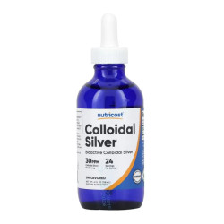 Колоїдне срібло, Colloidal Silver Nutricost, без добавок, 118 мл