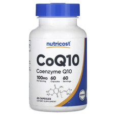 Коензим Q10 100 мг, CoQ10 Nutricost, 60 капсул