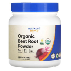 Буряк, органік, порошок, без добавок, Nutricost Organic Beet Root Powder, 454 г