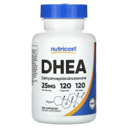 ДГЕА 25 мг, Nutricost DHEA, 120 капсул