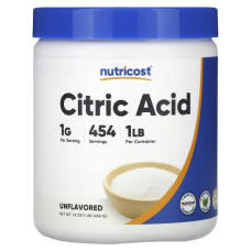 Лимонна кислота, Nutricost Citric Acid, 454 г