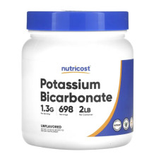 Бикарбонат калия, Potassium Bicarbonate Nutricost, без добавок, 907 г