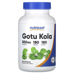 Готу кола 500 мг, Nutricost Gotu Kola, 180 капсул