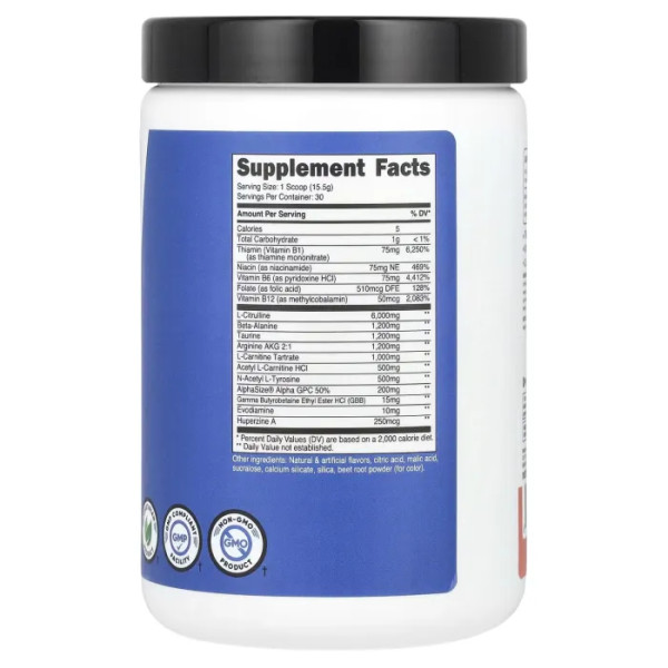 Передтренувальний комплекс, Pre-SF, Nutricost, Performance, без стимуляторів, рожевий лимонад, 465 г