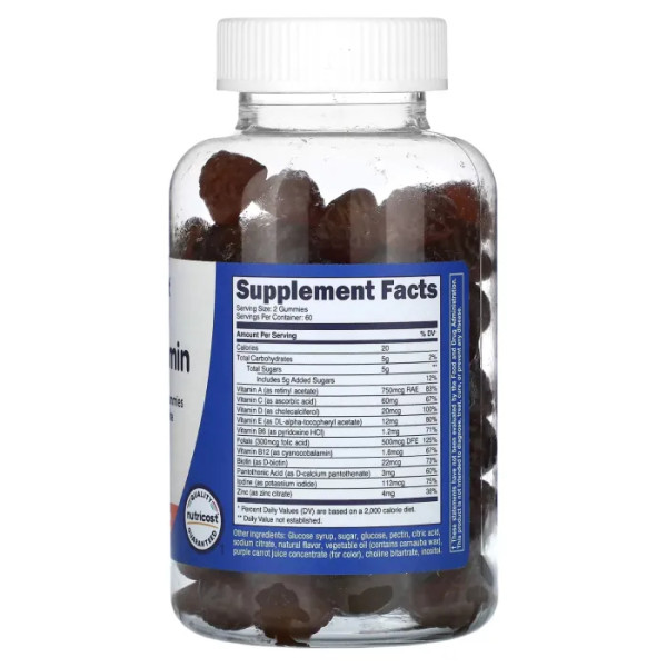 Мультивітаміни, Multivitamin, Nutricost, Kids, для дітей від 4 років, зі смаком ягідного асорті, 120 жувальних таблеток