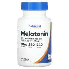 Мелатонін 10 мг, Nutricost Melatonin, 240 таблеток
