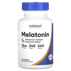 Мелатонін 5 мг, Nutricost Melatonin, 240 таблеток