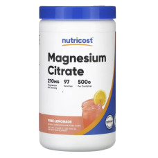 Магній цитрат смак рожевий лимонад, Nutricost Magnesium Citrate, 500 г