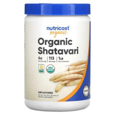 Шатавари органический, Nutricost Organic Shatavari, без добавок, 454 г