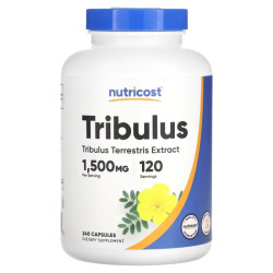 Трибулус террестрис 1500 мг, Nutricost Tribulus Terrestris, екстракт, 240 капсул